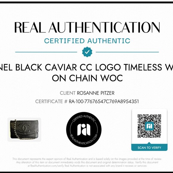 Chanel Black Caviar CC Logo Timeless Wallet on Chain WOC - Picture 2 of 16